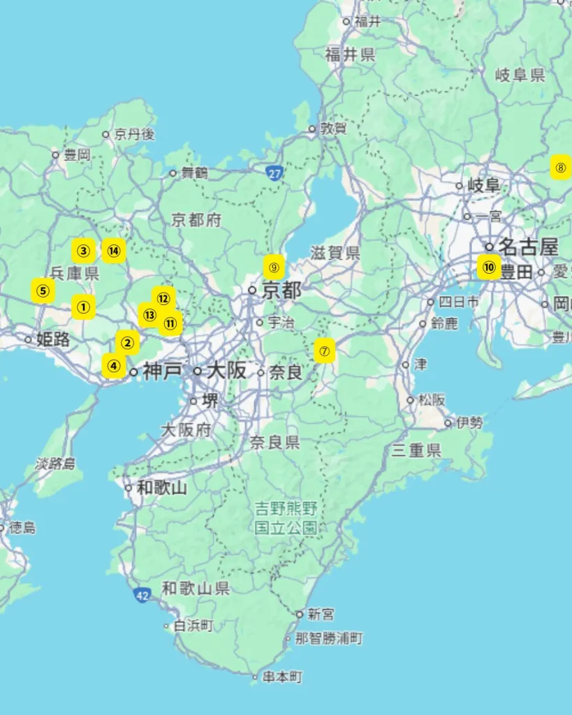 ゴルフミー提携ゴルフ場関西