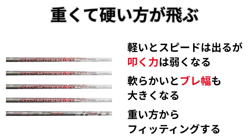 重さと硬さの選び方